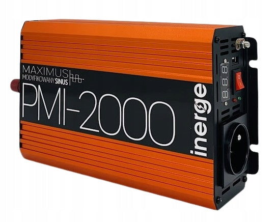 MAXIMUS 12V 230V 2000VA 1000W VOLTAGE CONVERTER MODIFIED SINE LED