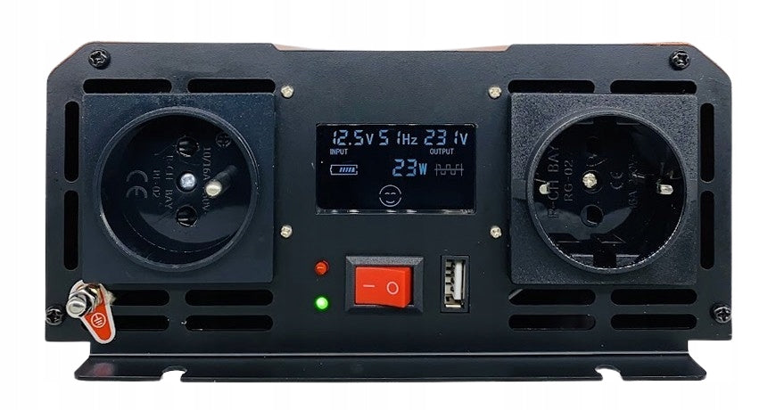 MAXIMUS VOLTAGE CONVERTER 12V 230V 2000VA 1000W PURE SINE USB QC LCD Packaging status original