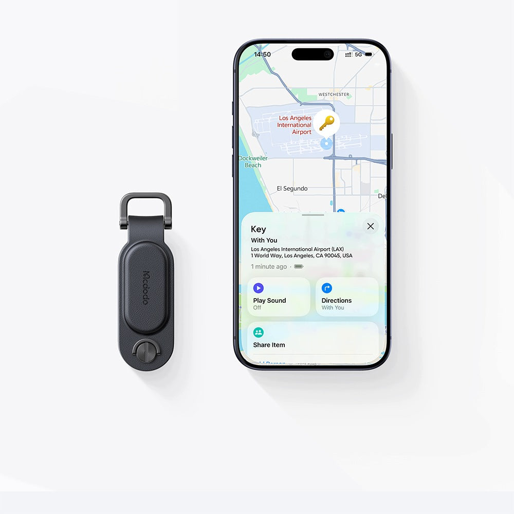 MCDODO GPS KEY LOCATOR FOR APPLE FIND MY KEYCHAIN ORGANIZER BLACK Packaging status original