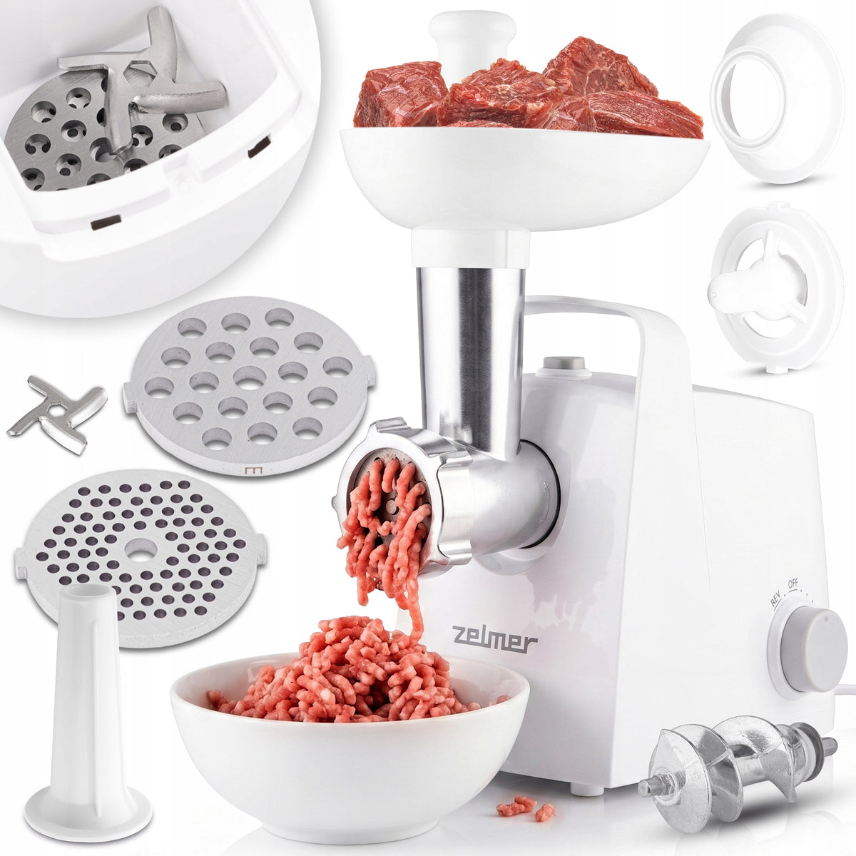 MEAT GRINDER ELECTRIC MACHINE ZELMER 1,5 KG/MIN