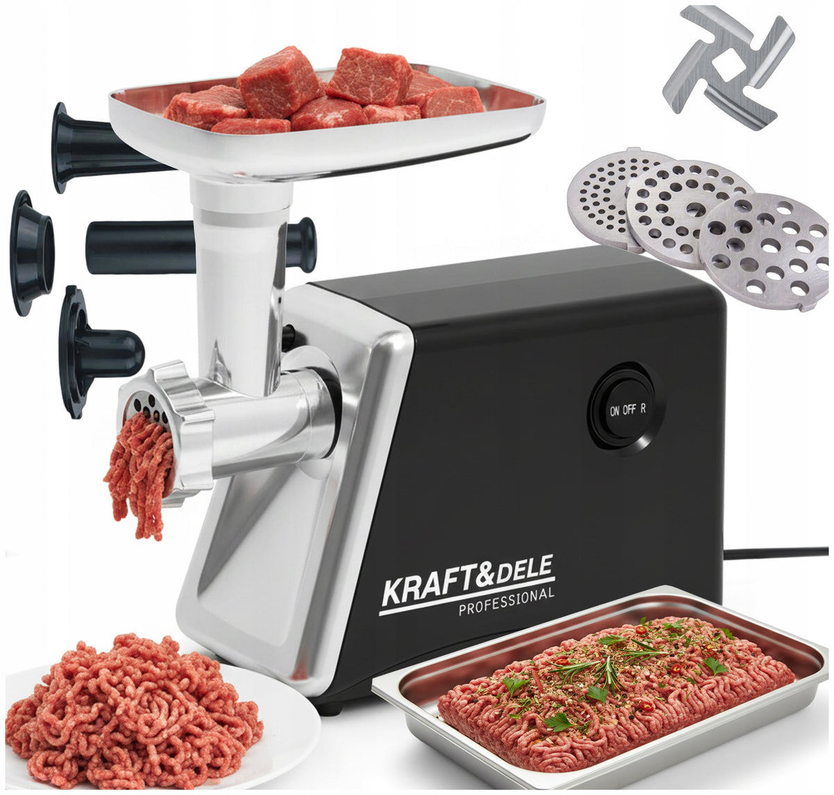 MEAT GRINDER ELECTRIC SET 13in1 FOR SAUSAGE 2000W