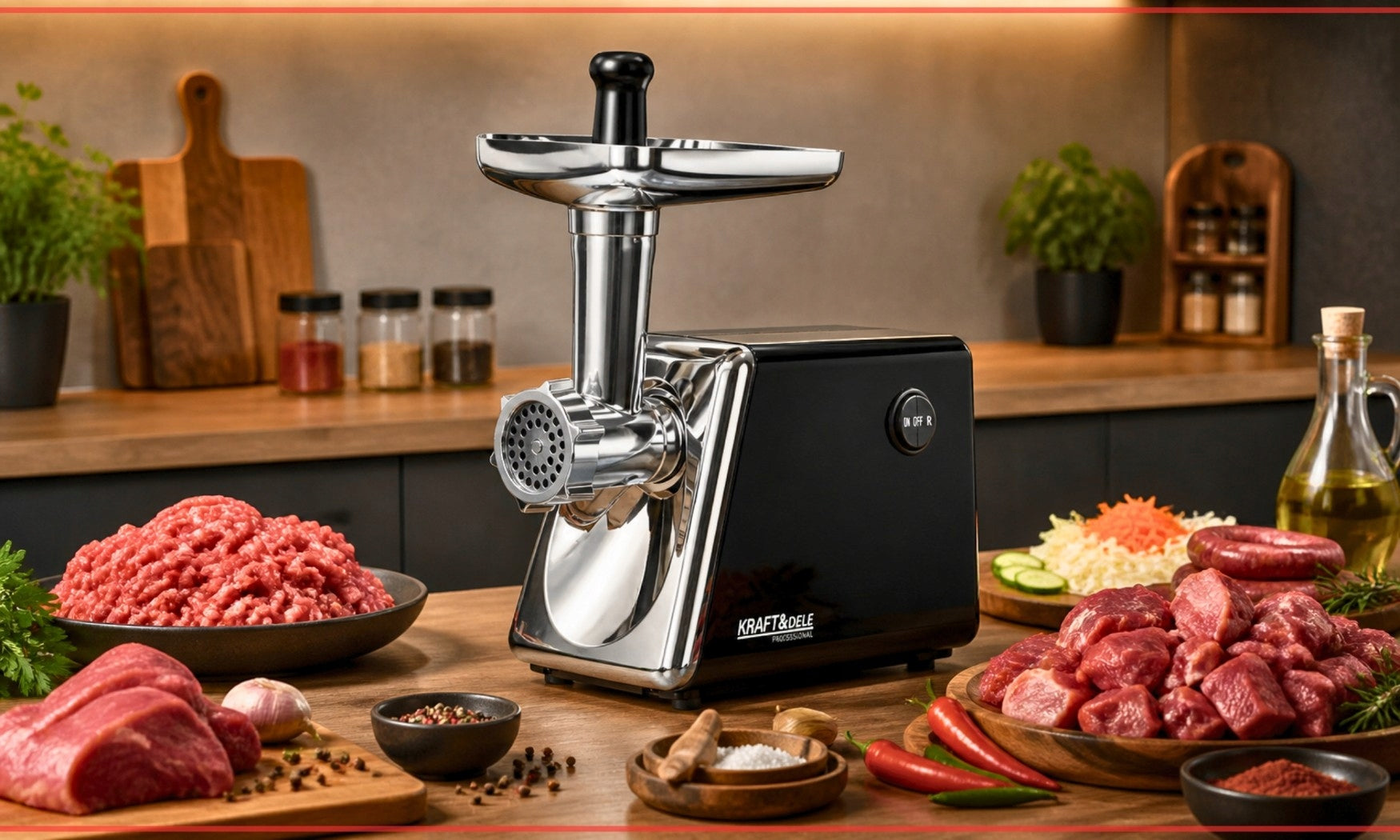 MEAT GRINDER ELECTRIC SET WITH SHREDDER 19in1 2200W Packaging status original