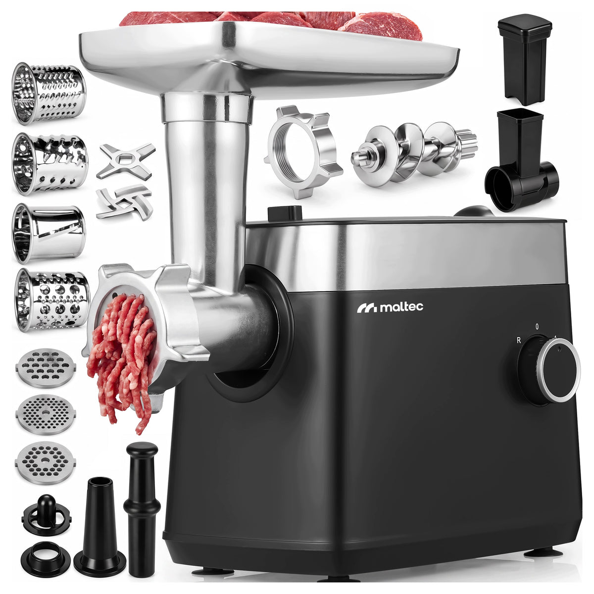 MEAT GRINDER ELECTRIC VEGETABLE SHREDDER LARGE SET