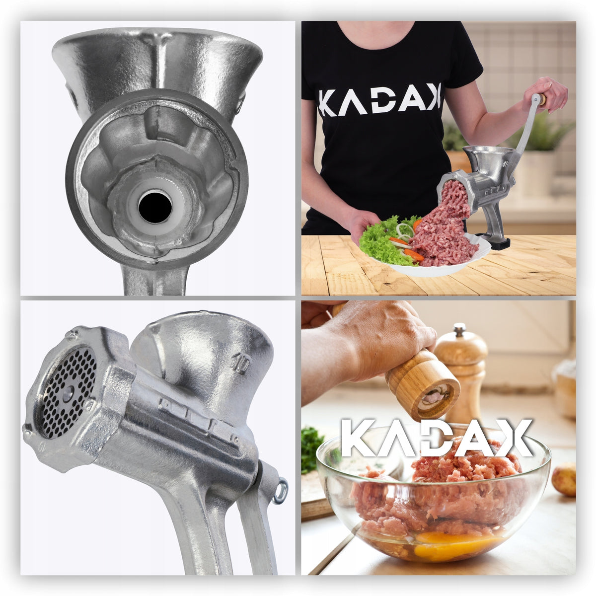 MEAT GRINDER HAND CAST IRON 10 GRINDER ALFA Poland ORIGINAL Brand Kadax