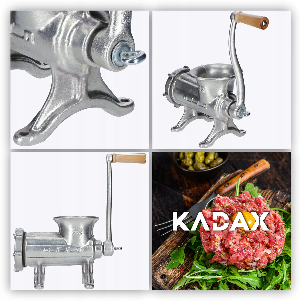 MEAT GRINDER HAND CAST IRON 22 GRINDER ALFA Poland ORIGINAL Manufacturer code K3767