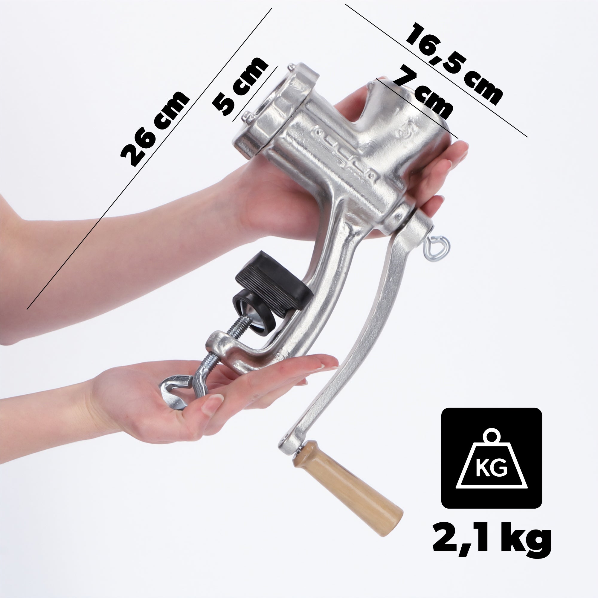 MEAT GRINDER HAND CAST IRON 5 GRINDER ALFA POLAND ORIGINAL Brand Kadax