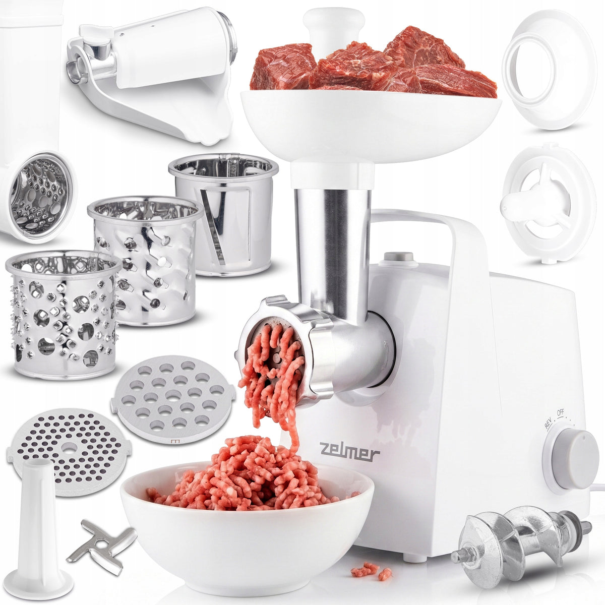 MEAT GRINDER ZELMER SHREDDER SLOW JUICER