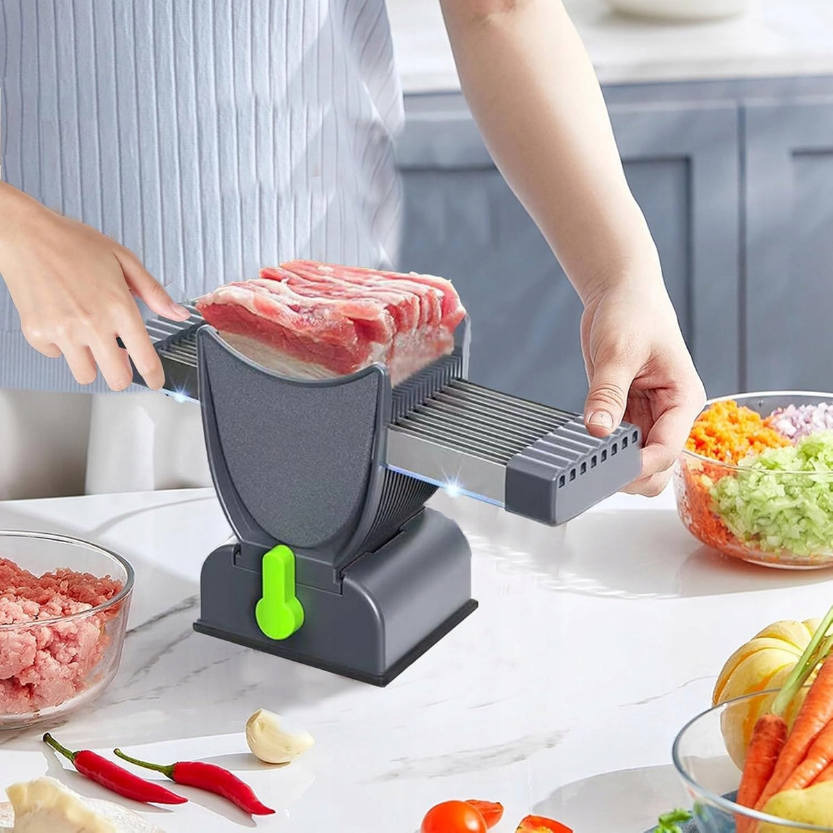 MEAT SLICER HANDHELD STAINLESS STEEL SLICER 2IN1 2-4mm EAN (GTIN) 8445620806717