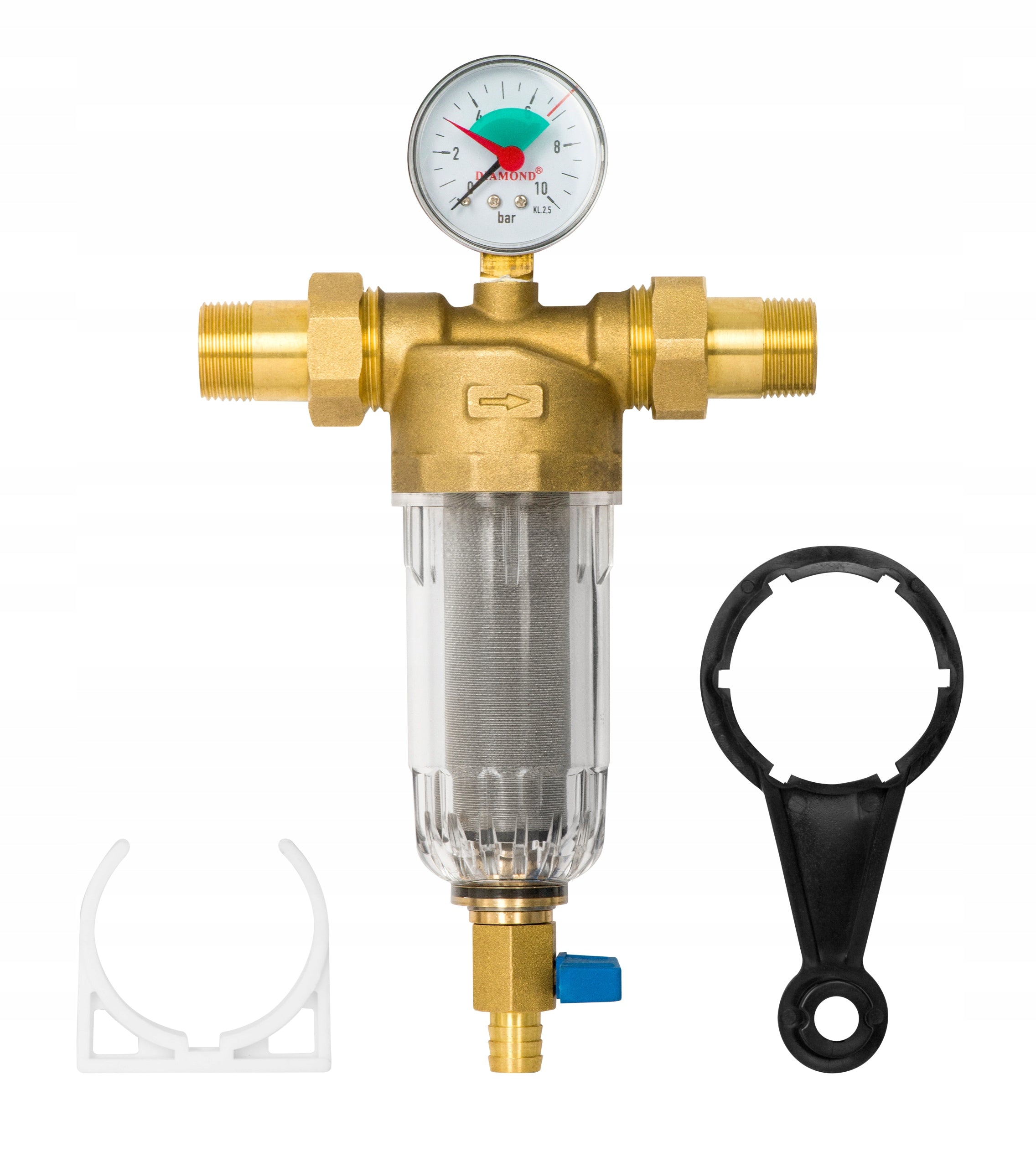 MECHANICAL SELF-CLEANING FILTER WITH 3/4 PRESSURE GAUGE Kind filter