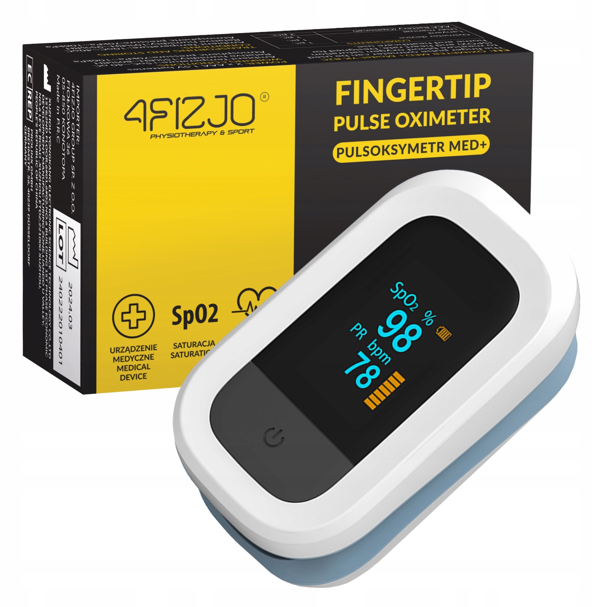 MEDICAL FINGER PULSE OXIMETER PROFESSIONAL FOR ADULT CHILDREN MED +