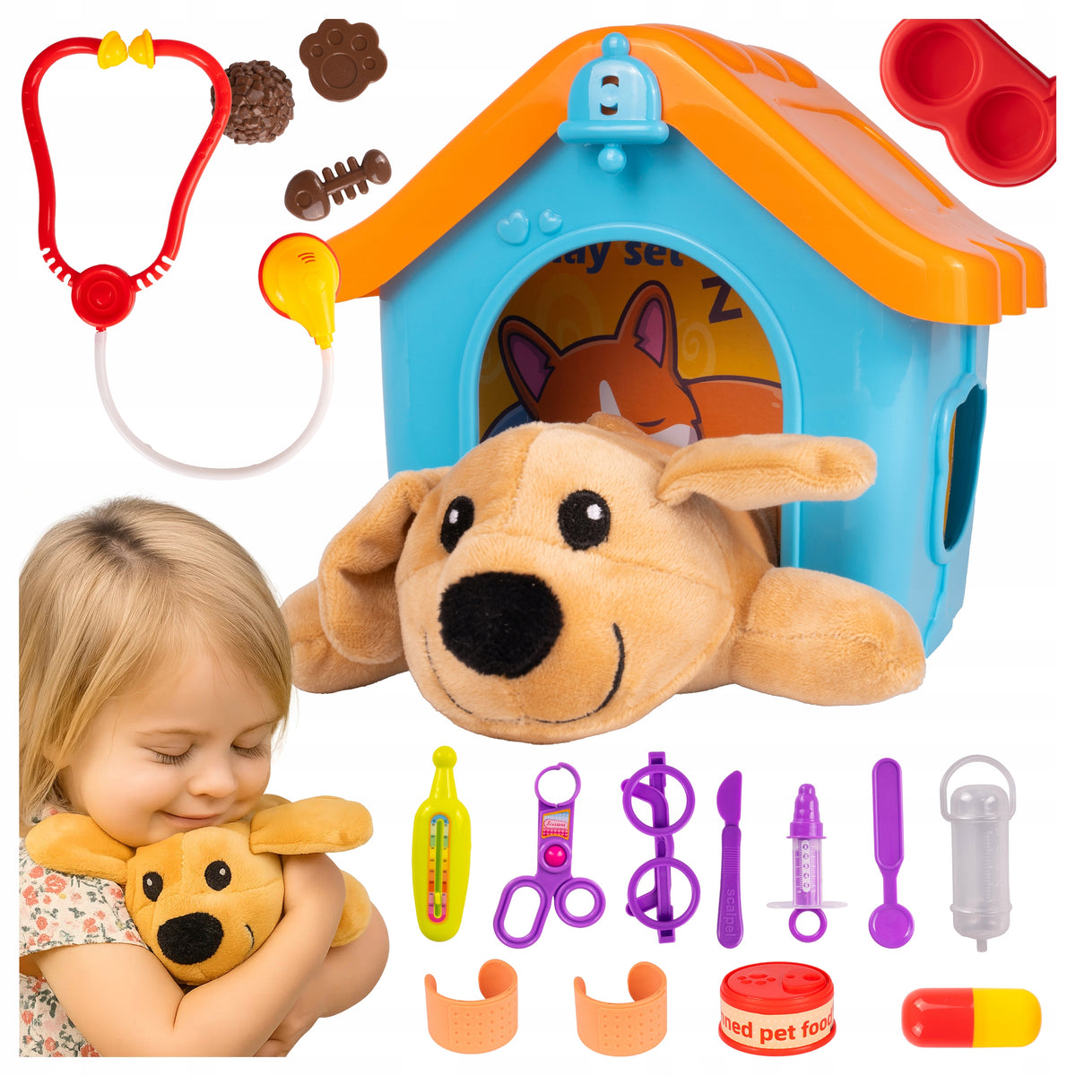 MEDICAL KIT VETERINARIAN WITH DOG SMALL DOCTOR DOG BUDA Dog with Buda