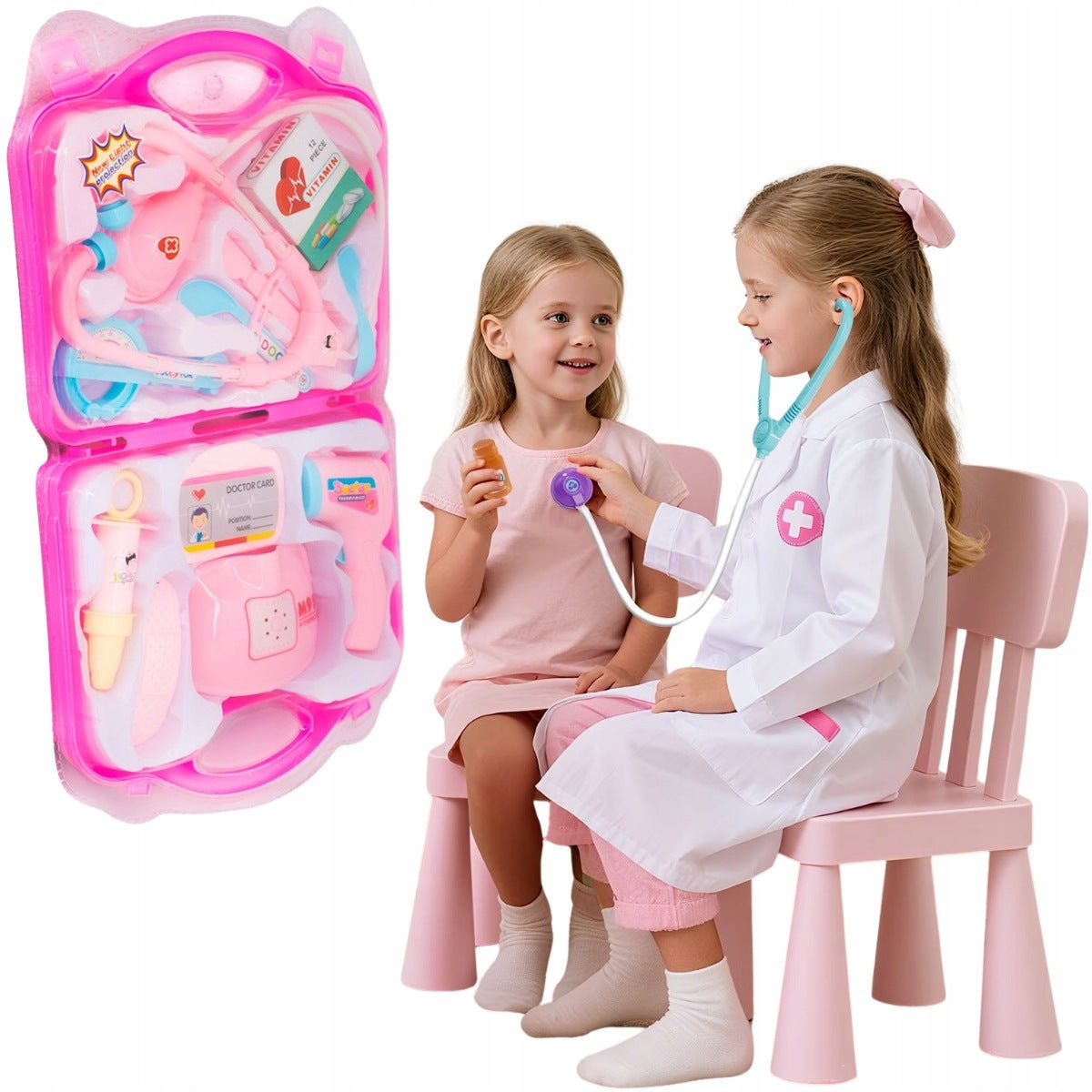 MEDICAL KIT WITH LIGHT SMALL DOCTOR SUITCASE COLORS Packaging status original