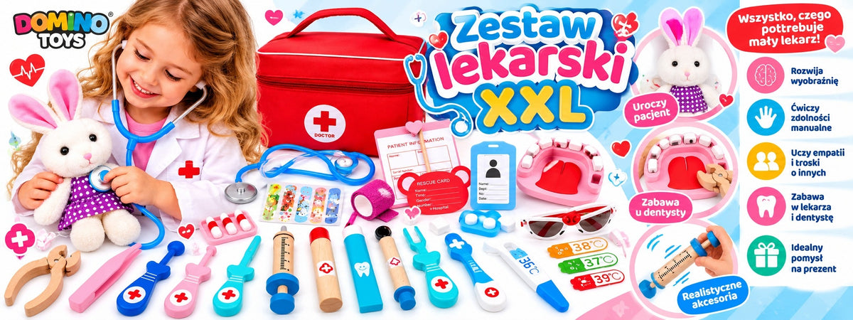 MEDICAL KIT XXL FOR CHILDREN SMALL DOCTOR DENTIST BAG BUNNY Packaging status original