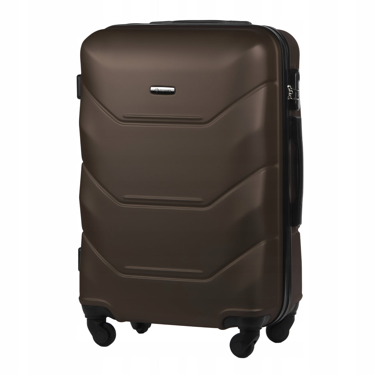 MEDIUM SUITCASE ON WHEELS TRAVEL LUGGAGE DIAMOND COFFEE M 24" A227 ABS Packaging status original