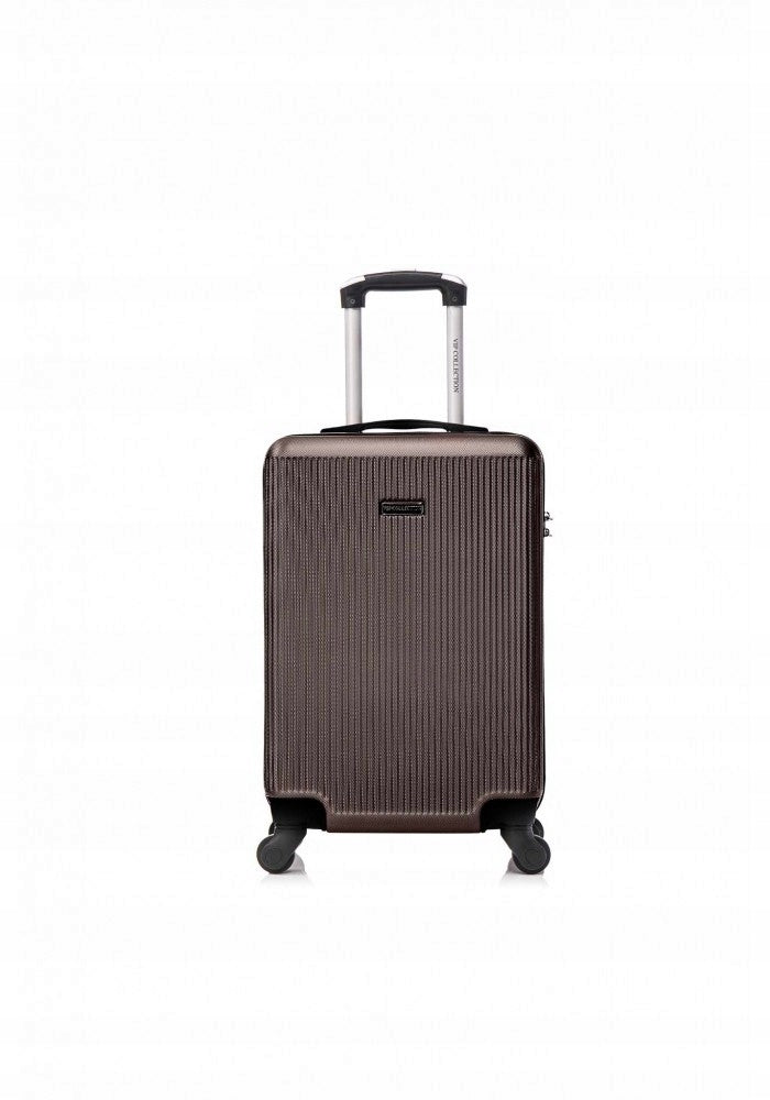 MEDIUM TRAVEL SUITCASE ON WHEELS STRONG HARD 24" XL ABS SPARTA COFFEE EAN (GTIN) 5903039525733