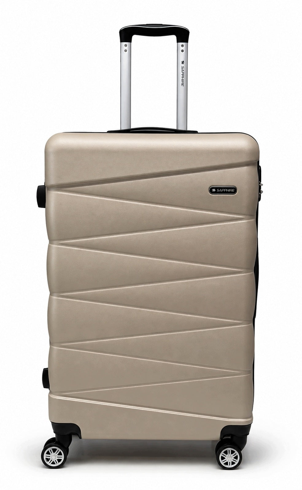 MEDIUM TRAVEL SUITCASE ON wheels LUGGAGE with ABS strong CIPHER Sapphire DUO2 Manufacturer code ST-2240_SREDNIA_BEZ_DUO2