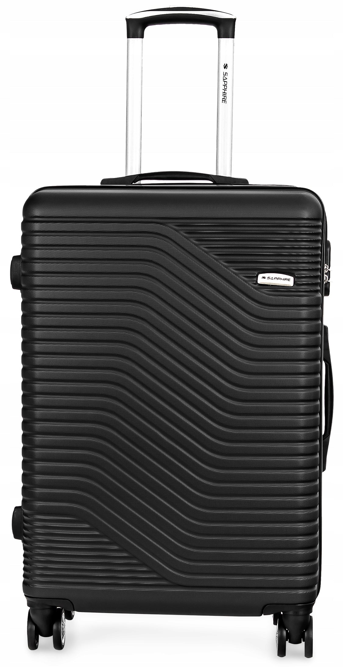 MEDIUM TRAVEL SUITCASE ON wheels LUGGAGE with ABS strong CIPHER XL Sapphire DUO Width (longer edge) 42 cm
