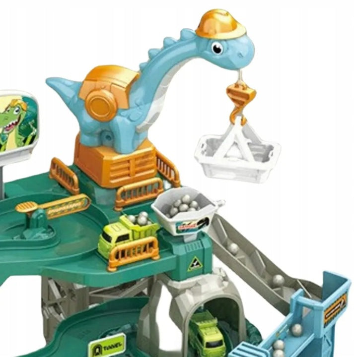 MEGA CAR TRACK PARKING TRAIN CRANE QUEUE STATION TUNNEL DINOSAUR REX Manufacturer code K5789
