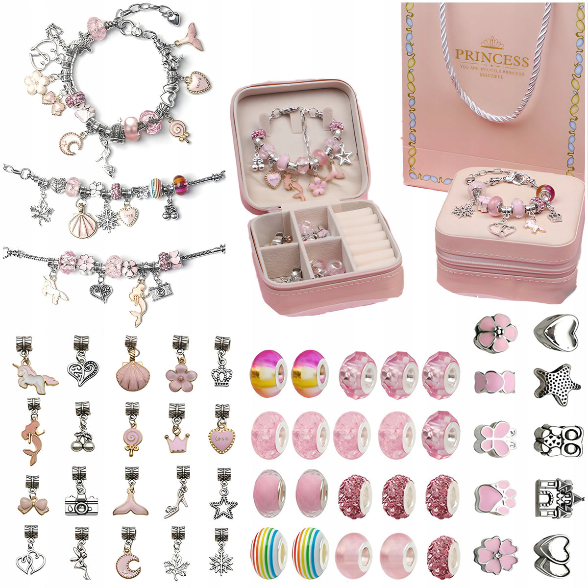 MEGA JEWELRY MAKING KIT Bracelets Necklaces Accessories CASE