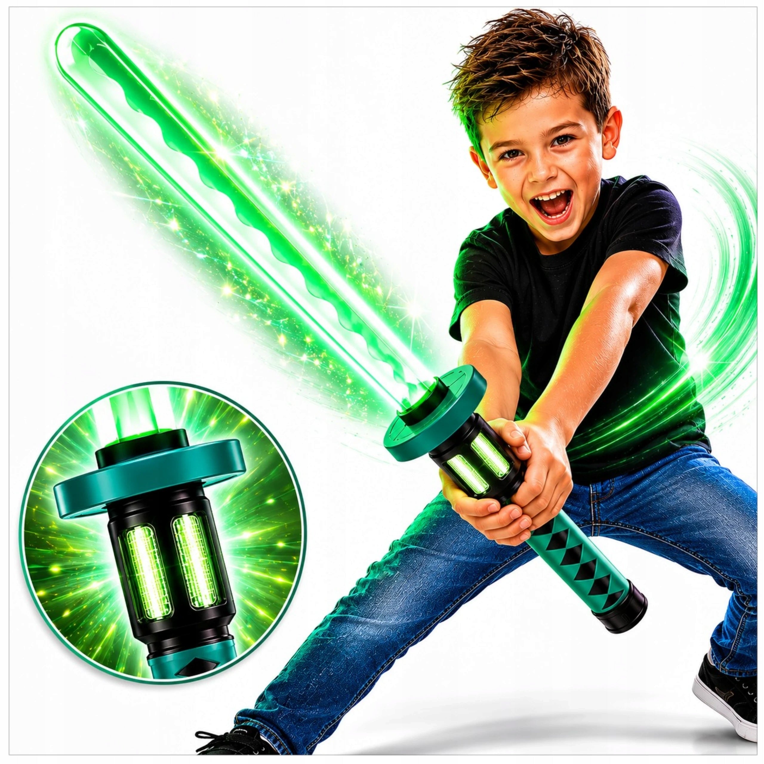 MEGA LIGHTSABER LONG LIGHT STELLAR WARRIOR SWORD GLOWING LED 73CM Packaging status original