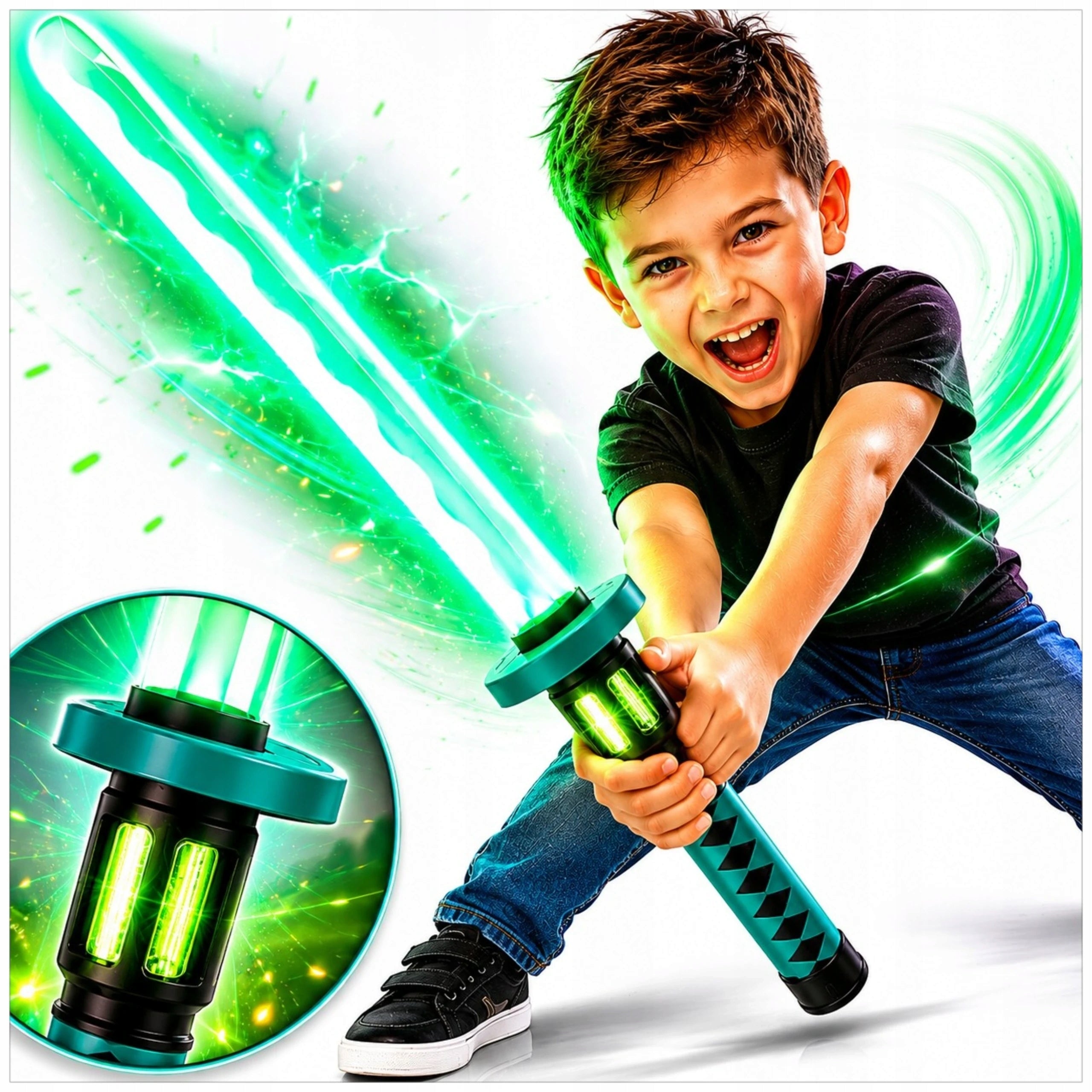 MEGA LIGHTSABER LONG LIGHT STELLAR WARRIOR SWORD GLOWING LED 73CM