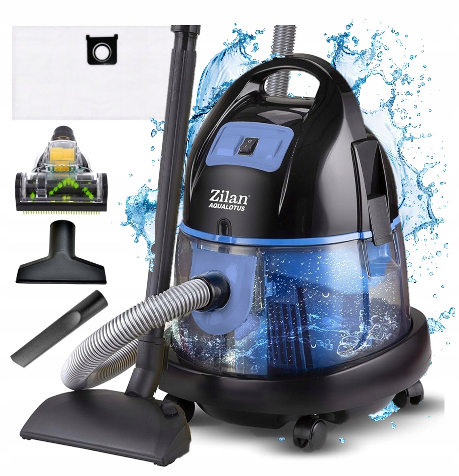 MEGA POWER WATER VACUUM CLEANER 8l BAGLESS TURBO 2000W