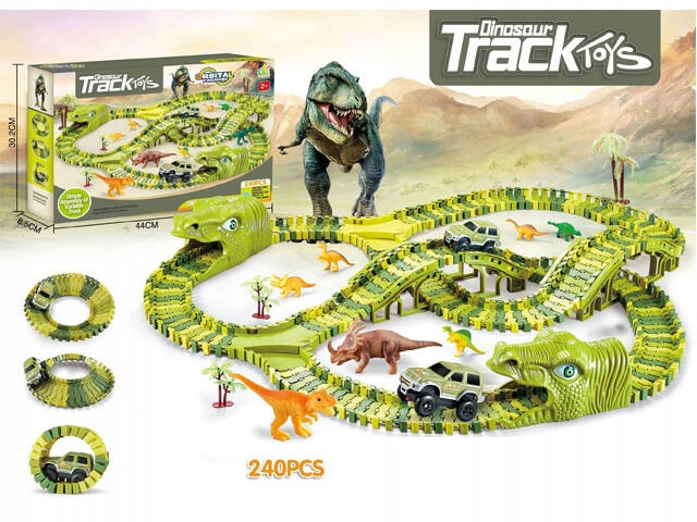 MEGA RACE TRACK XXXL DINOSAUR DINO PARK 240 el. Packaging status original