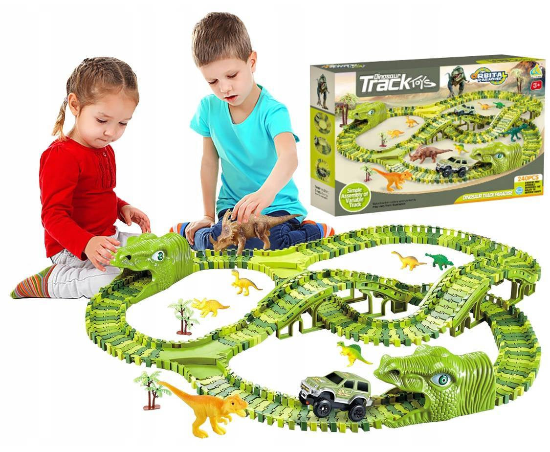 MEGA RACE TRACK XXXL DINOSAUR DINO PARK 240 el.