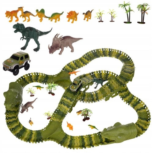 MEGA RACE TRACK XXXL DINOSAUR DINO PARK 271el. MAGIC TRACK Brand Bobo-San