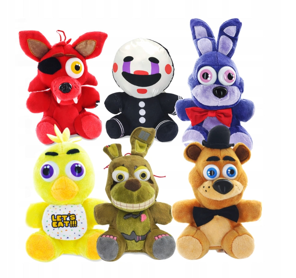 MEGA SET OF PLUSH TOYS PLUSHIES FNAF FREDDY FOXY AND OTHERS 6 PIECES SET