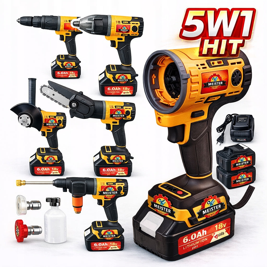 MEGA SET XXXL AKU 5IN1 SAW GRINDER SCREWDRIVER WRENCH DEVICE Packaging status original