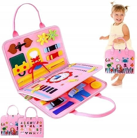 MEGADIDI SENSORY MANIPULATION BOARD clock puzzle SUITCASE soft Brand MEGADIDI