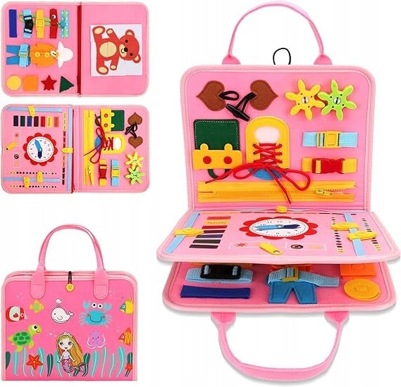 MEGADIDI SENSORY MANIPULATION BOARD clock puzzle SUITCASE soft Packaging status original