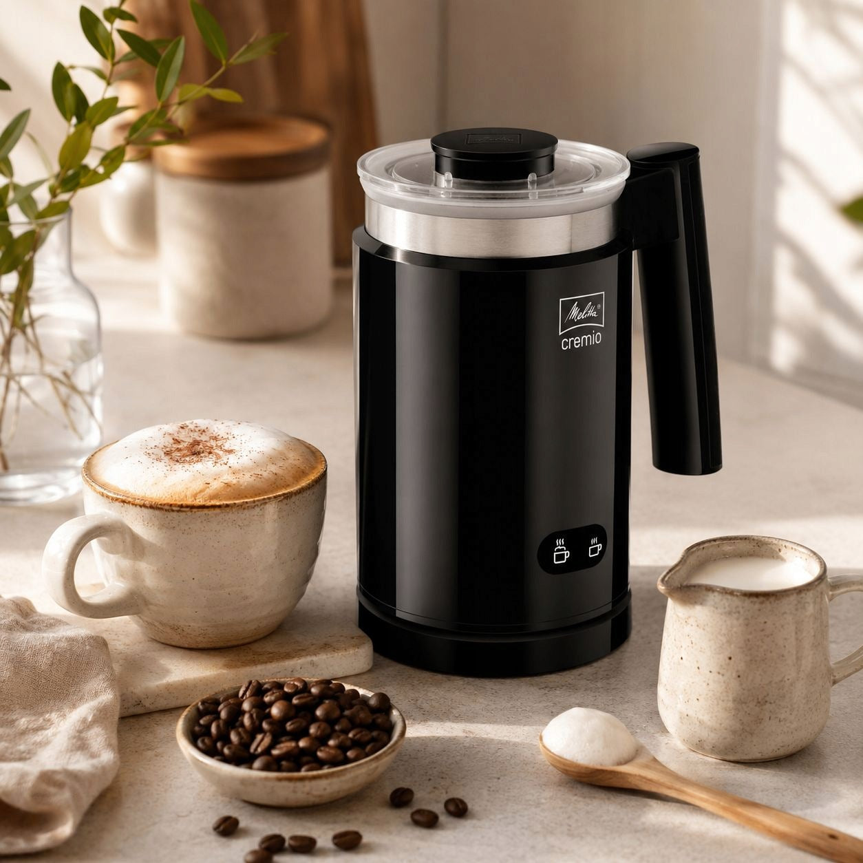 MELITTA 1014-02 CREMIO MILK electric milk frother black Packaging status original