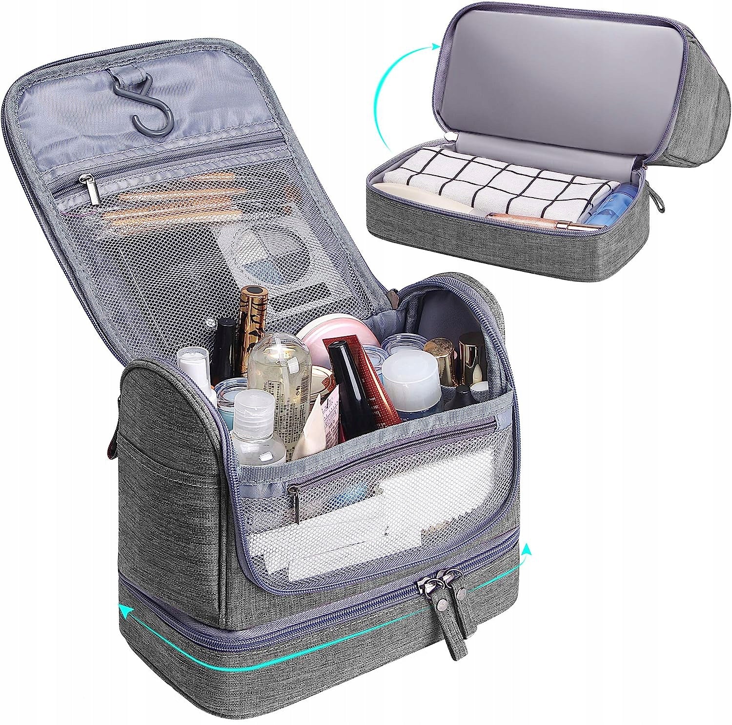 MEN'S COSMETIC BAG WOMEN'S TRAVEL ORGANIZER FOR WOMEN'S COSMETICS Manufacturer code POJEMNY KUFEREK NA ULROP PODRÓŻ HAK TRWAŁY 1