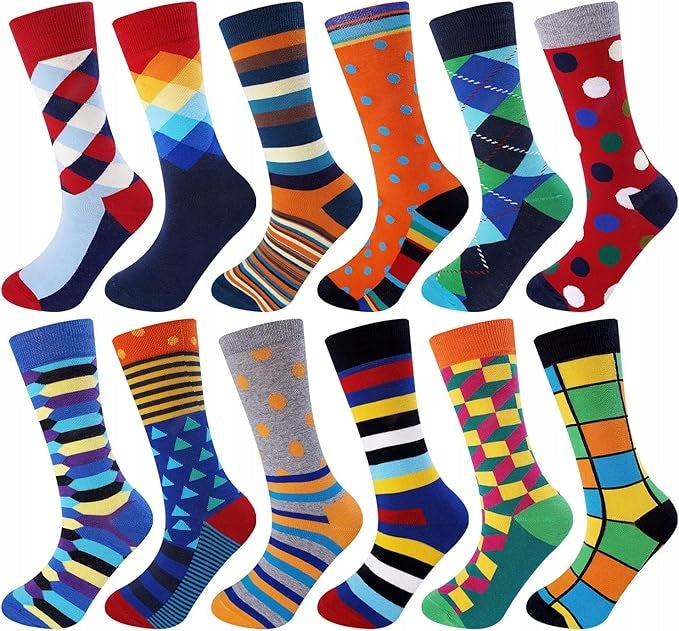 MEN'S COTTON SOCKS 43-46 FOR GIFT SET 12x CHRISTMAS UNISEX
