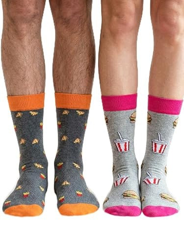 MEN'S SOCKS FUNNY CALF COTTON FOR MEN 2 PAIRS for HOME Brand no brand