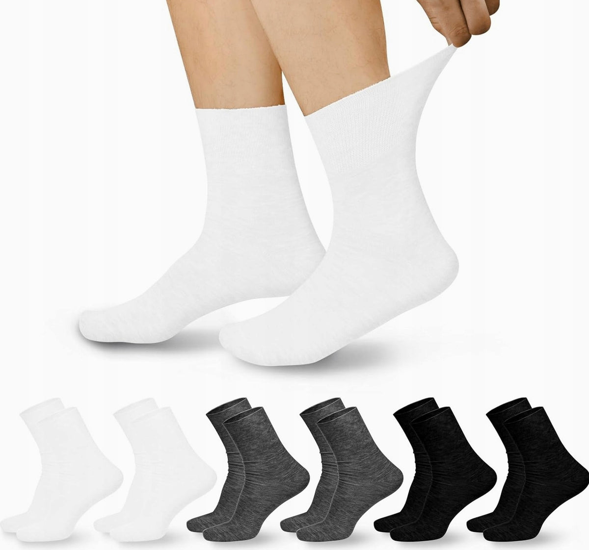 MEN'S SOCKS PRESSURE-FREE COTTON COMFORTABLE BREATHABLE HIGH