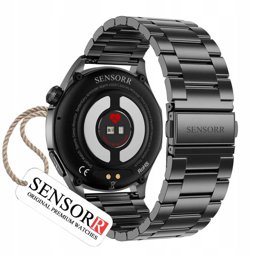 MEN'S WATCH SMARTWATCH TALK EKG SUGAR MEASUREMENT PRESSURE TEMPERATURE PL Manufacturer code SENSORR SMT300SB