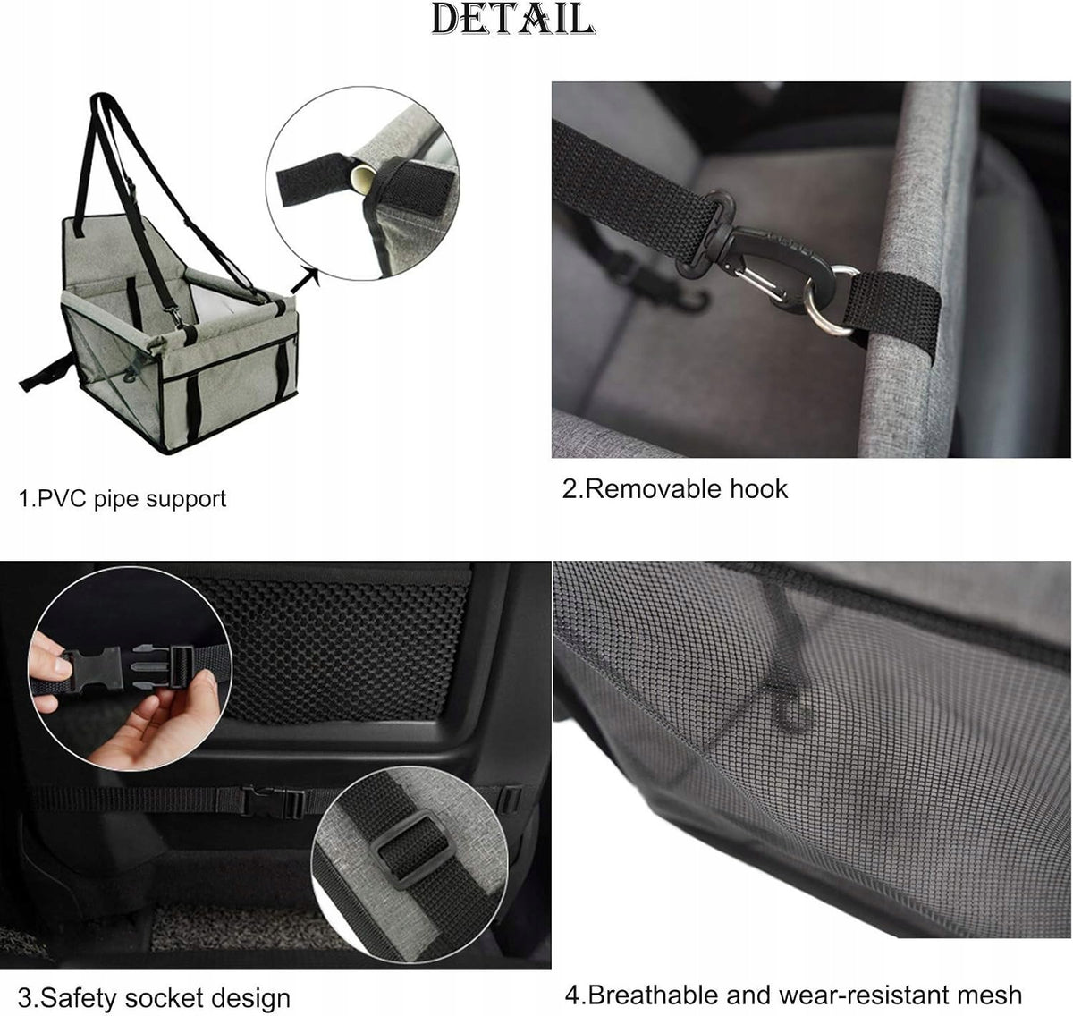 MENGQI Dog Car Seat Waterproof Nylon Oxford 600D Small Dogs Manufacturer code 656192183269