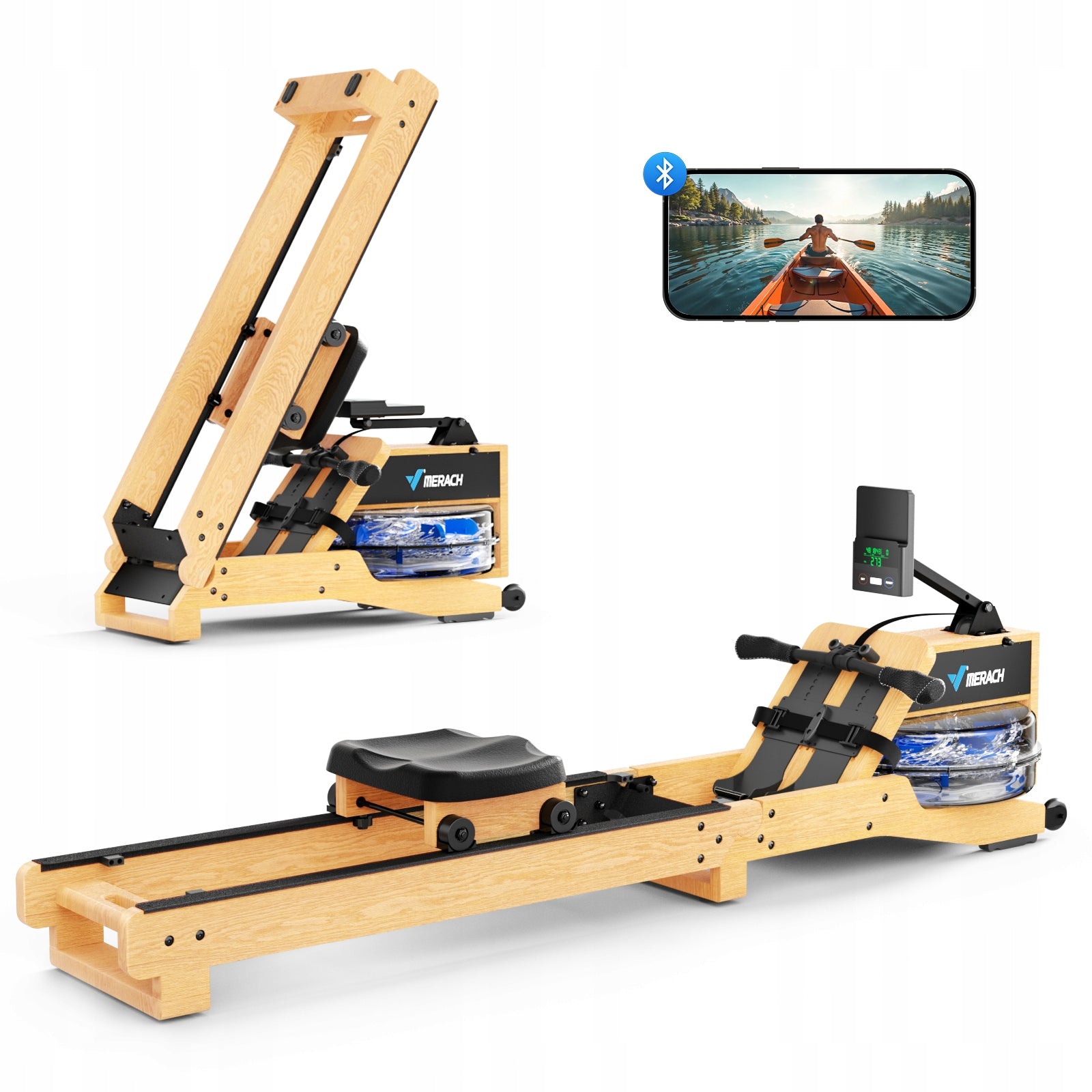 MERACH FOLDING WATER ROWING MACHINE FOR CARDIO FITNESS EXERCISES R23 TANK 15L Manufacturer code MR-R23O1-EU