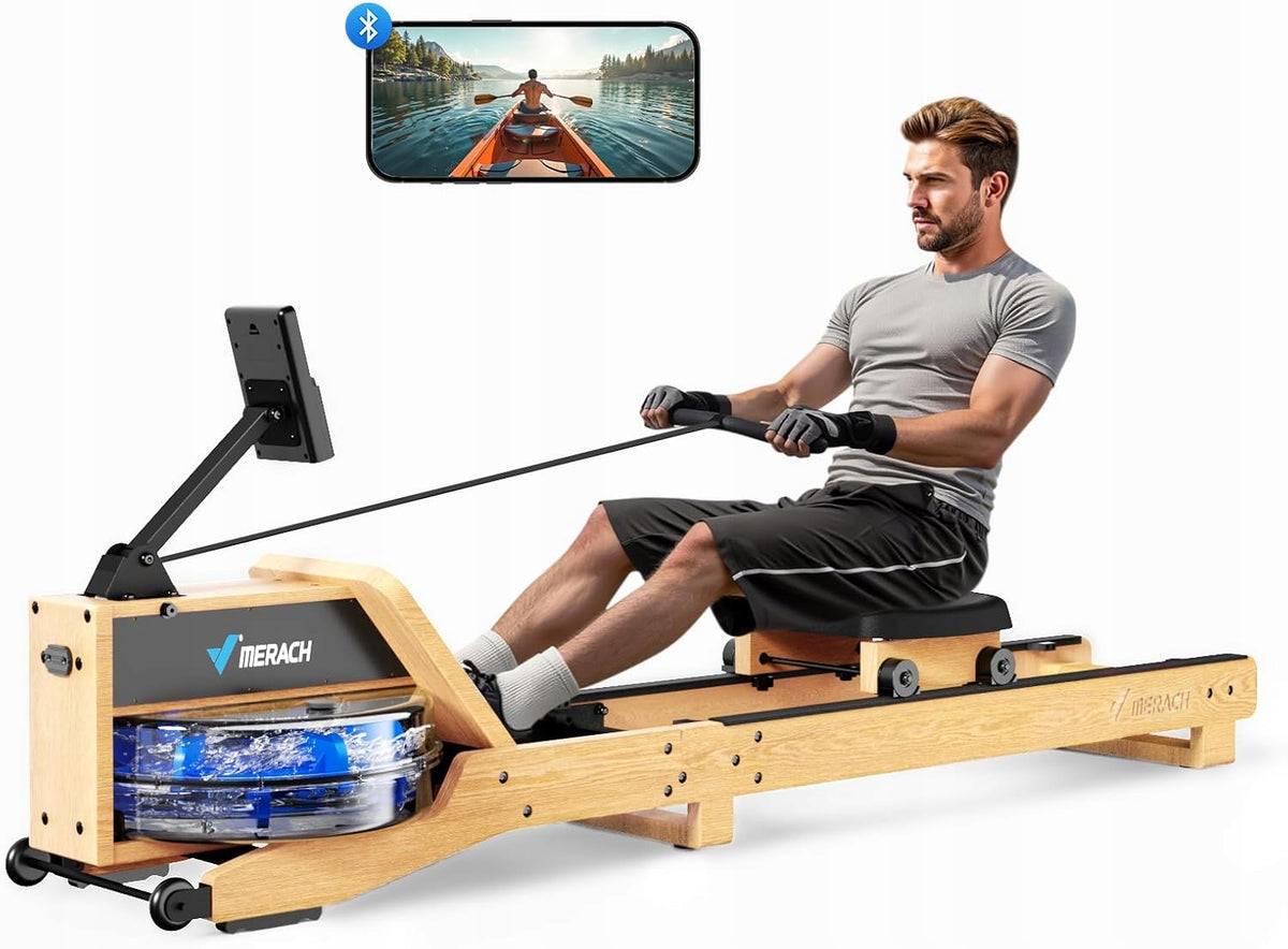 MERACH FOLDING WATER ROWING MACHINE FOR CARDIO FITNESS EXERCISES R23 TANK 15L