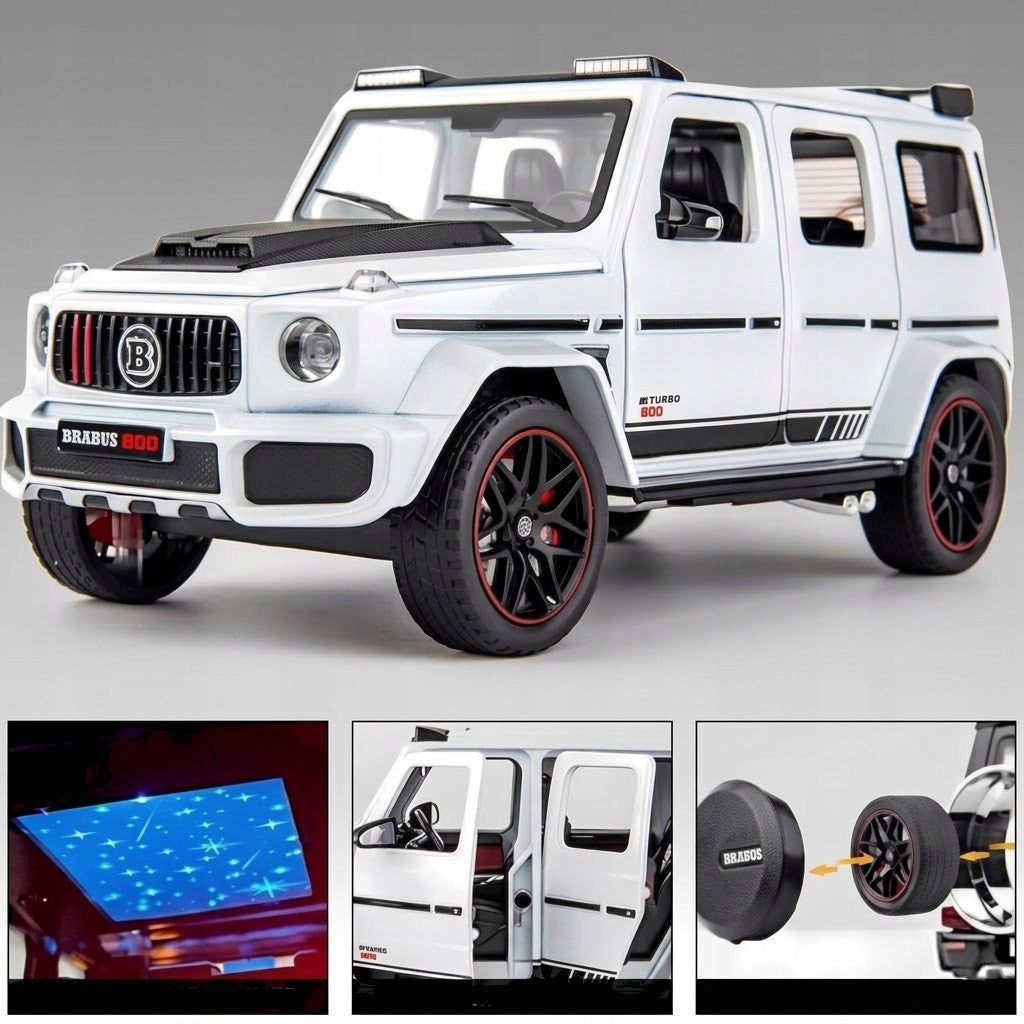 MERCEDES G CLASS BRABUS G800 CAR METAL MODEL 1:24 DAWNED SOUND Manufacturer code SAMOCHÓD CZARNY SUV