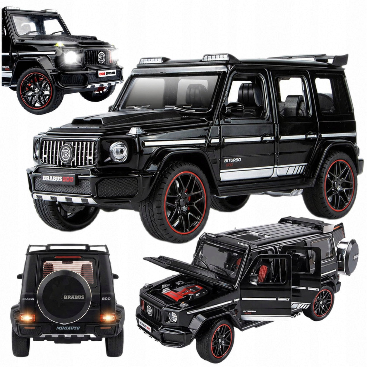 MERCEDES G CLASS BRABUS G800 CAR METAL MODEL 1:24 DAWNED SOUND