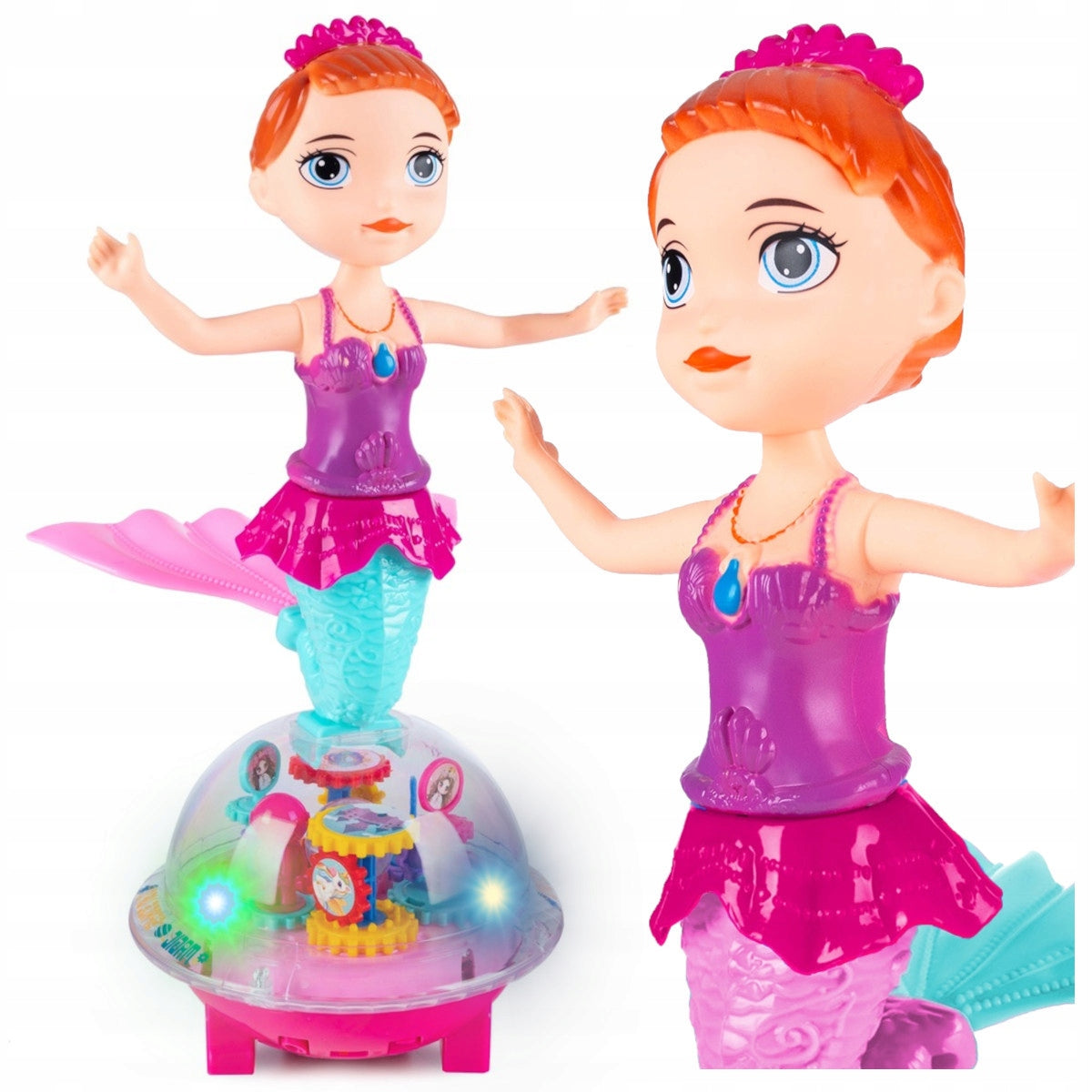MERMAID Doll Dancing Singing Glowing Led Rides Bypass Mermaid