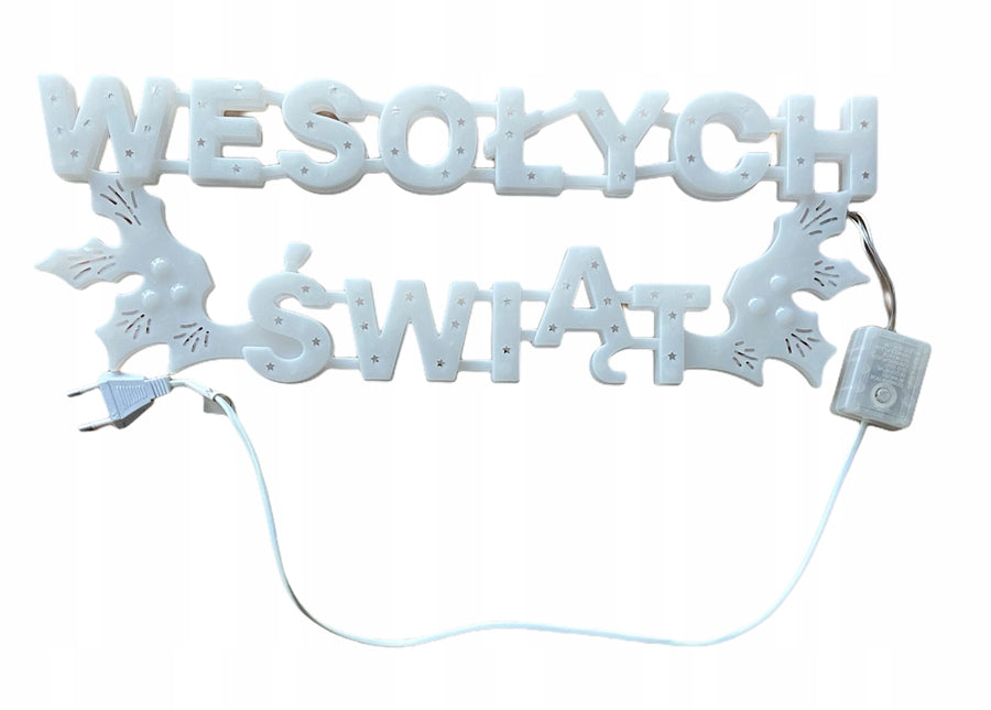 MERRY CHRISTMAS INSCRIPTION CHRISTMAS DECORATION LED Cold White ornament Manufacturer code 2628 W