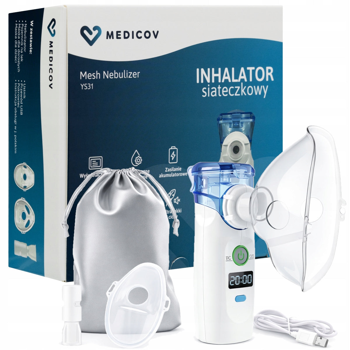 MESH INHALER PORTABLE SILENT NEBULIZER FOR CHILDREN'S ACCUMULATOR Packaging status original