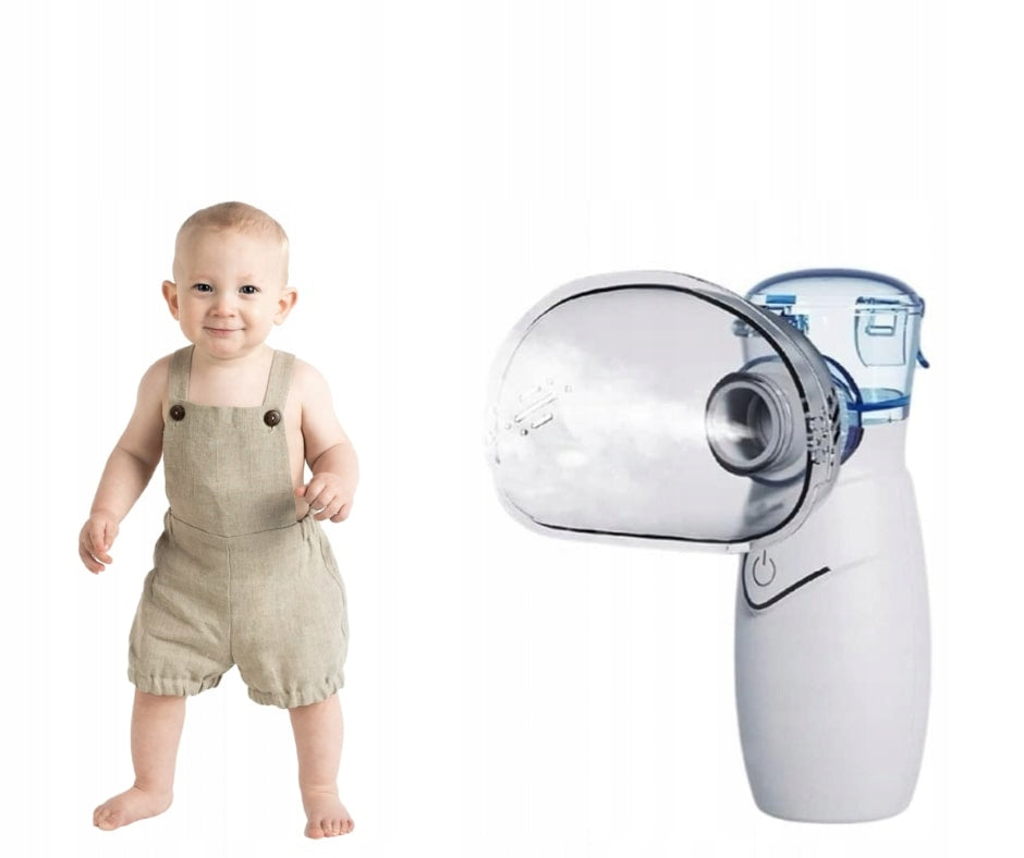 MESH NEBULIZER INHALER WIRELESS SILENT PORTABLE + MASKS EAN (GTIN) 5907123009086