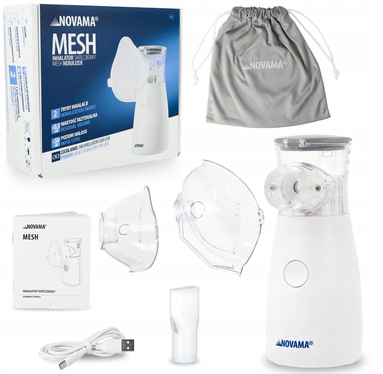MESH mesh inhaler compact nebulizer Novama 1 piece