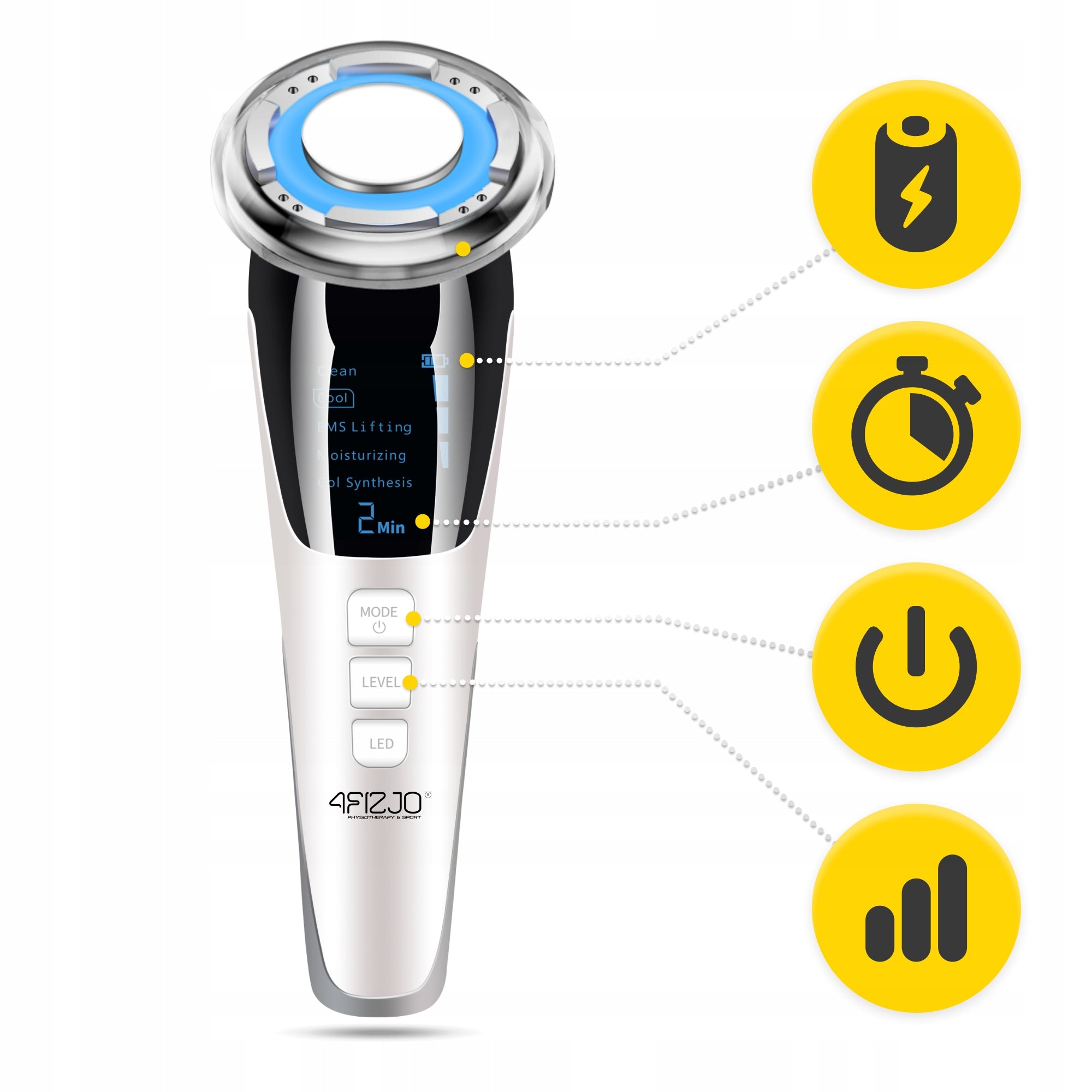 MESOTHERAPY NEEDLELESS FACE MASSAGER EMS LIFTING MASSAGE DEVICE 5IN1 Manufacturer code Elektryczny masażer twarzy do mezoterapii 5w1